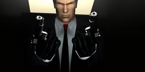 Agent 47 using dual silverballers in Hitman 2 Silent Assassin