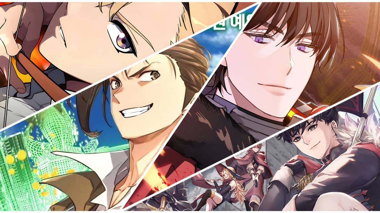 10 Isekai Manhwa With Incredible Sense Of Scale cover with the extra's academy survival guide, the greatest estate developer, descended from divinity, and I Became the Tyrant of a Defense Game