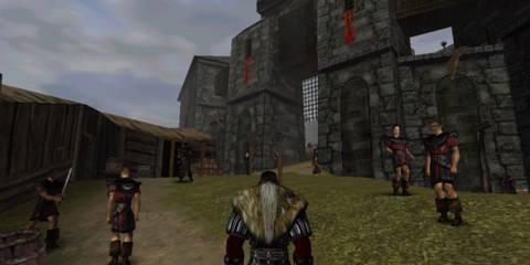 Player looking at fort