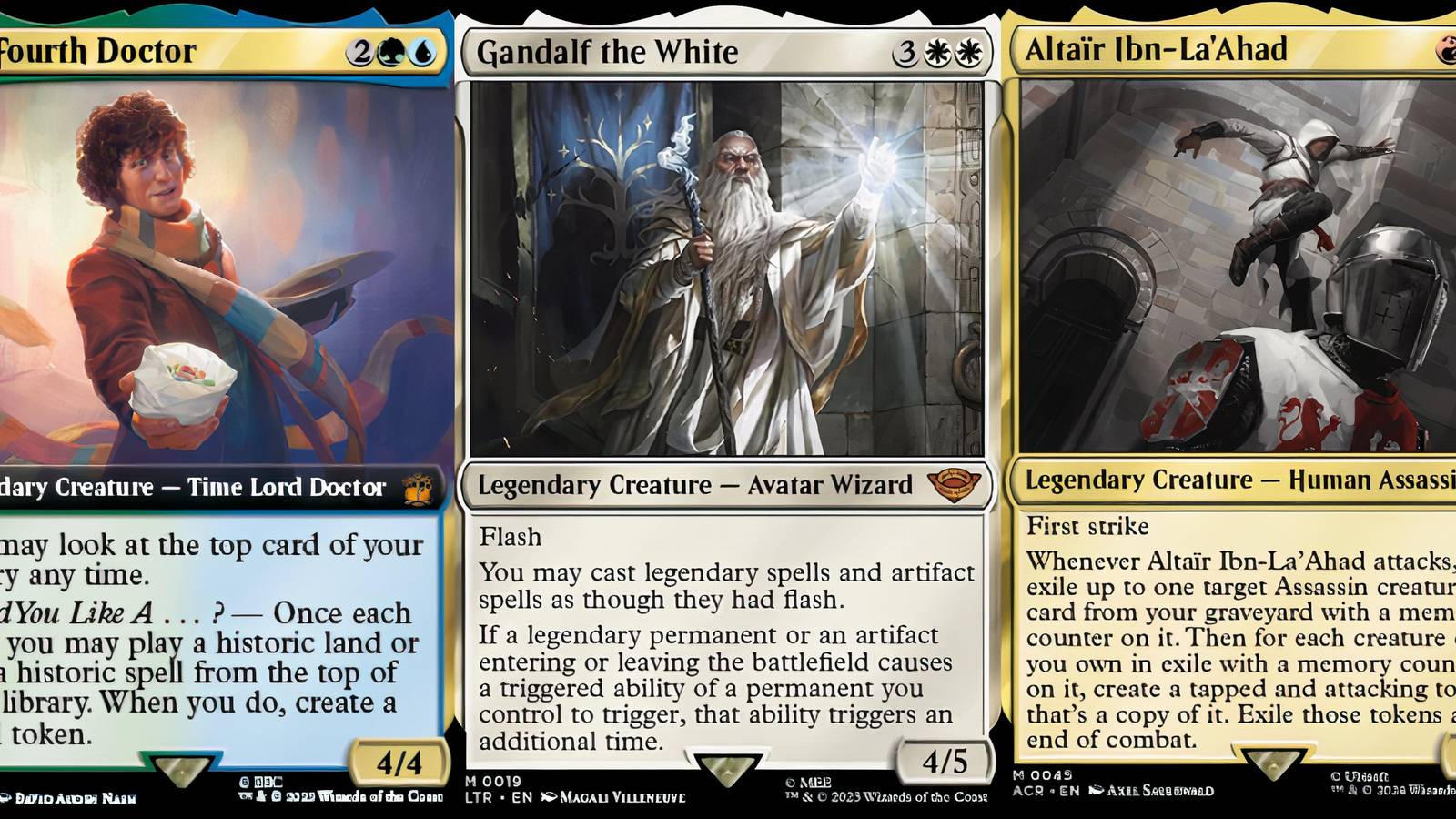 MAgic The Gathering - All Crossover Series Ranked - The Fourth Doctor, Gandalf the White, Altair Ibn-LA'Ahad