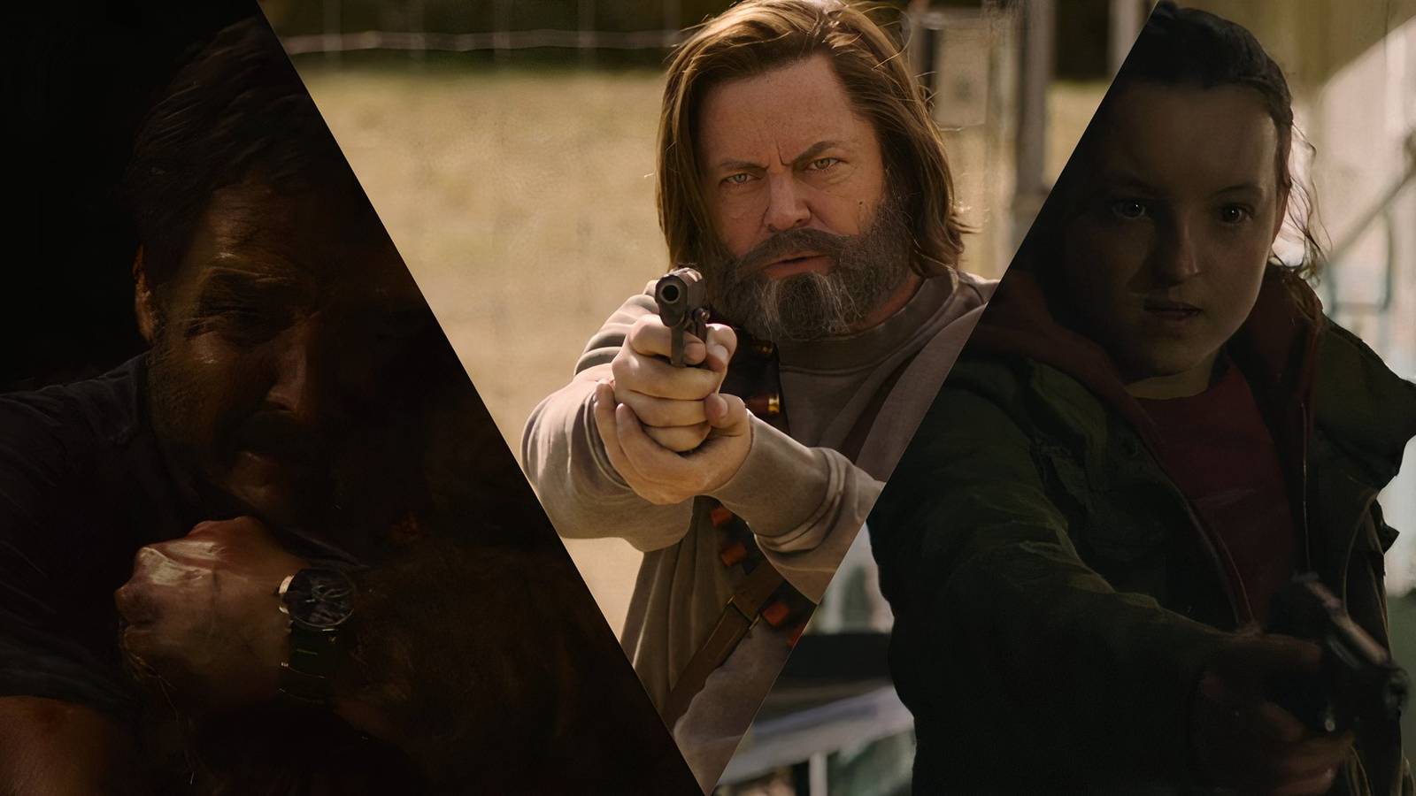 collage from 3 scenes from the last of us