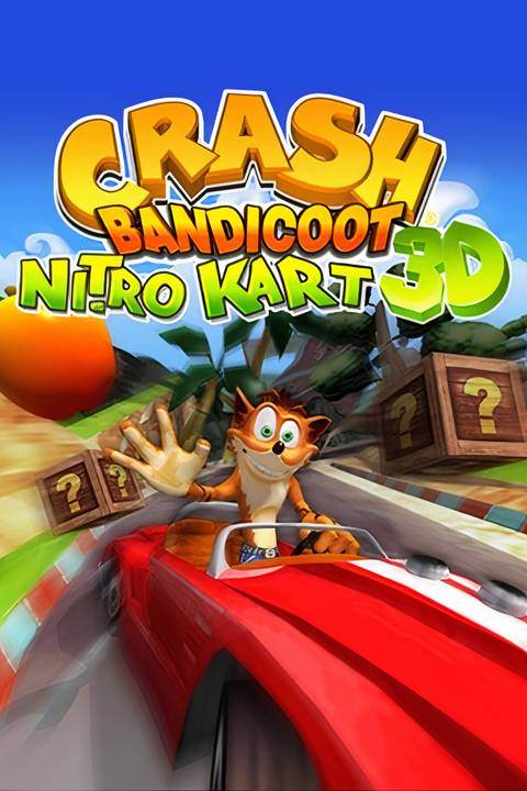 Crash Bandicoot Nitro Kart 3D Tag Page Cover Art