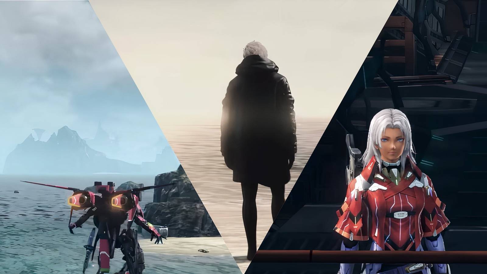collage of 3 xenoblade chronicles x: definitive edition screenshots