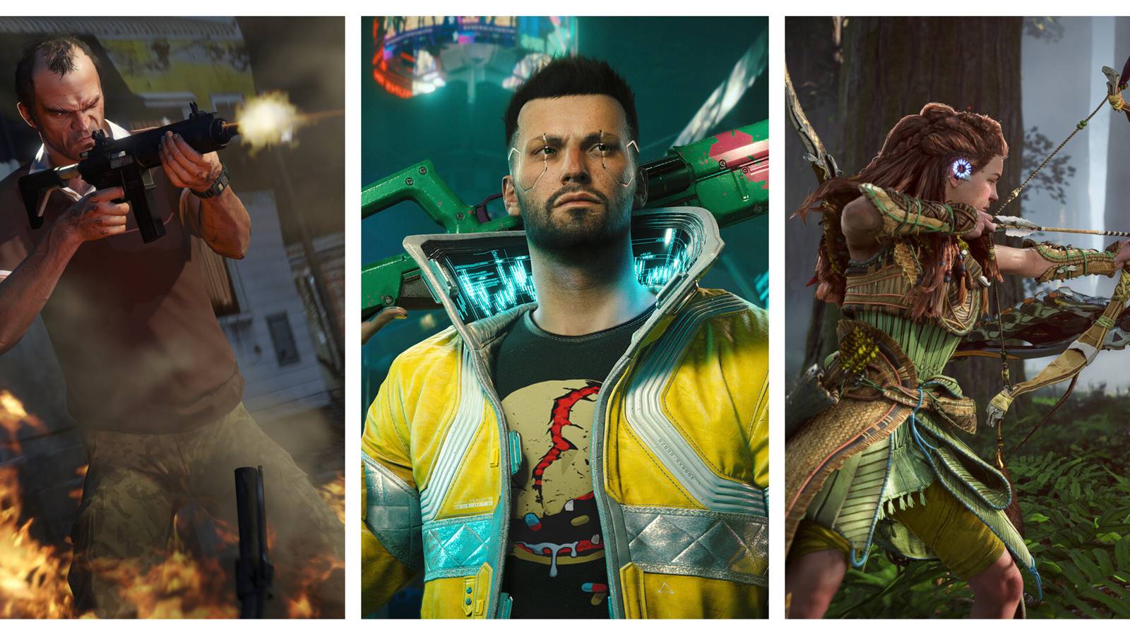 Grand Theft Auto V Cyberpunk 2077 Horizon Forbidden West