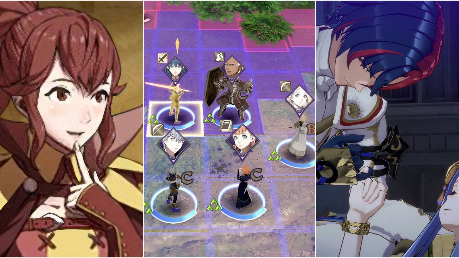 Anna, Grid Map, Alear with his dying mothers in Fire Emblem