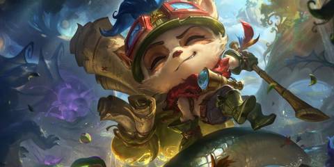 Teemo smiles in his updated League of Legends Splash Art.