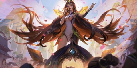 League of Legends Graceful Phoenix Seraphine splash art.