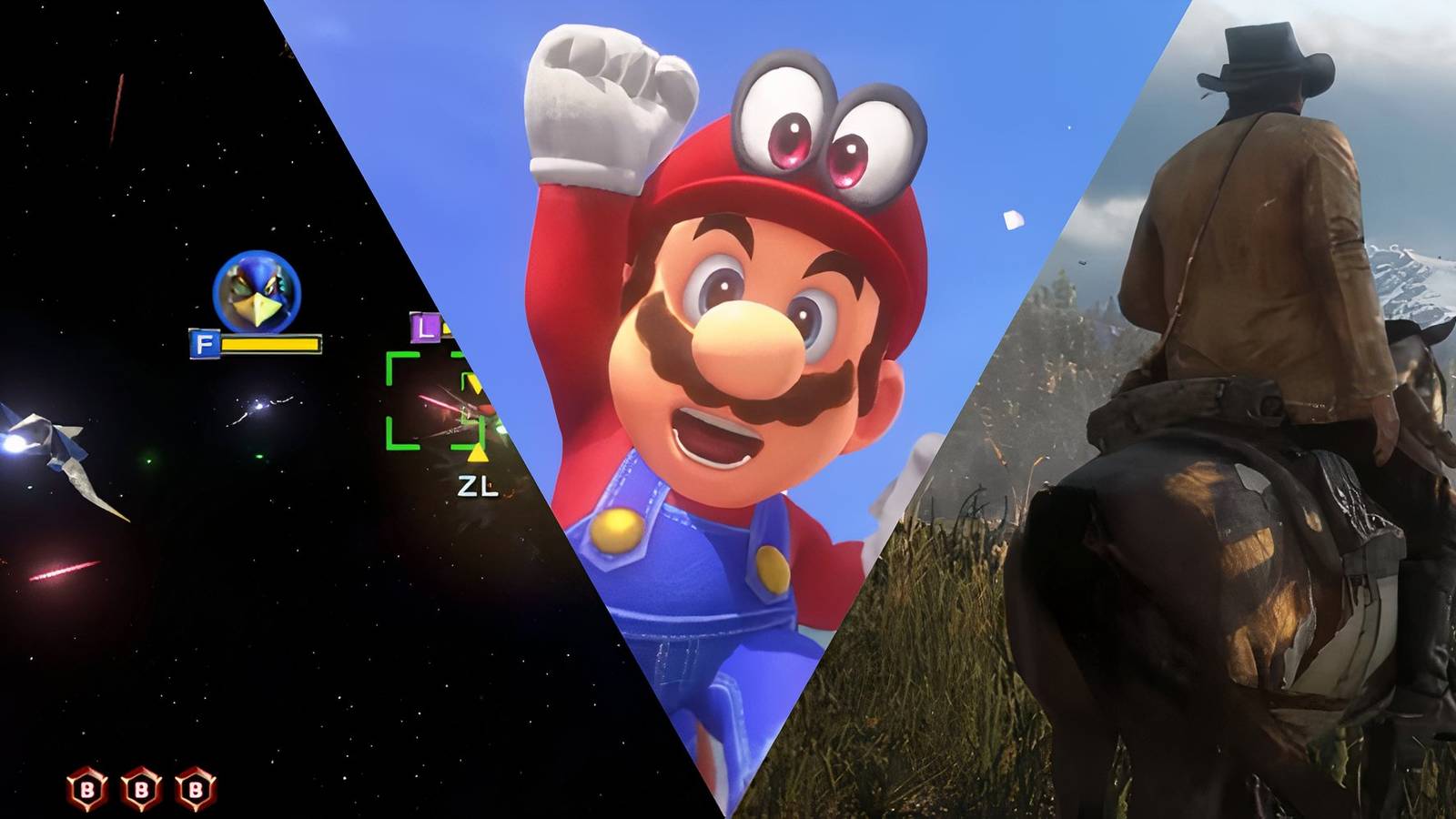 collage of 3 potential switch 2 games