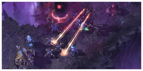 StarCraft 2 - IGDB Screenshot (Colossus Firing)