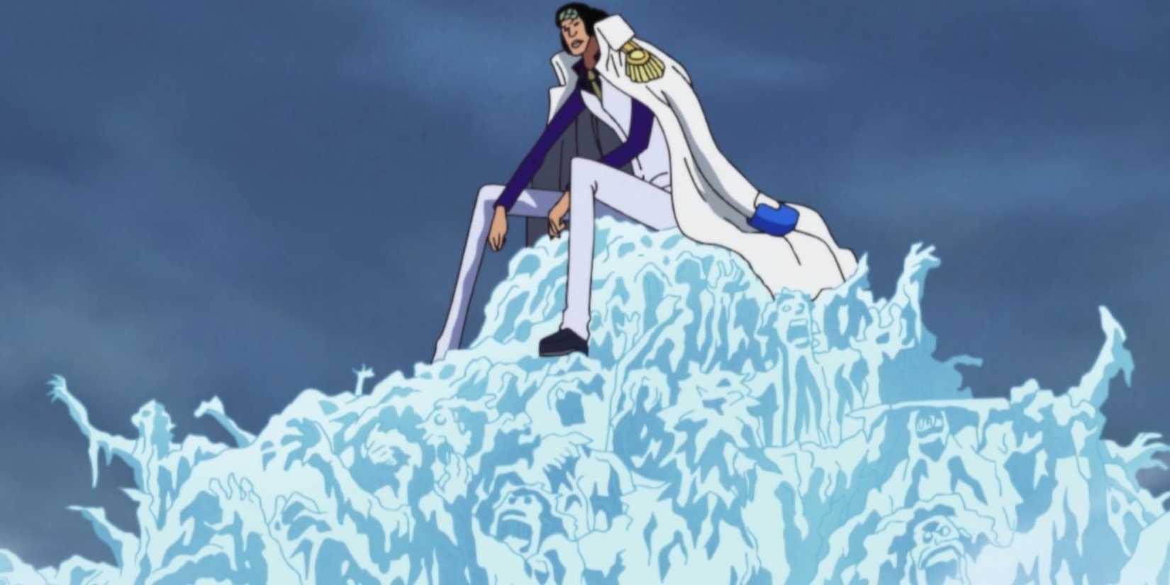 The strongest admiral of the Kuzan Ice Age attacks in one piece