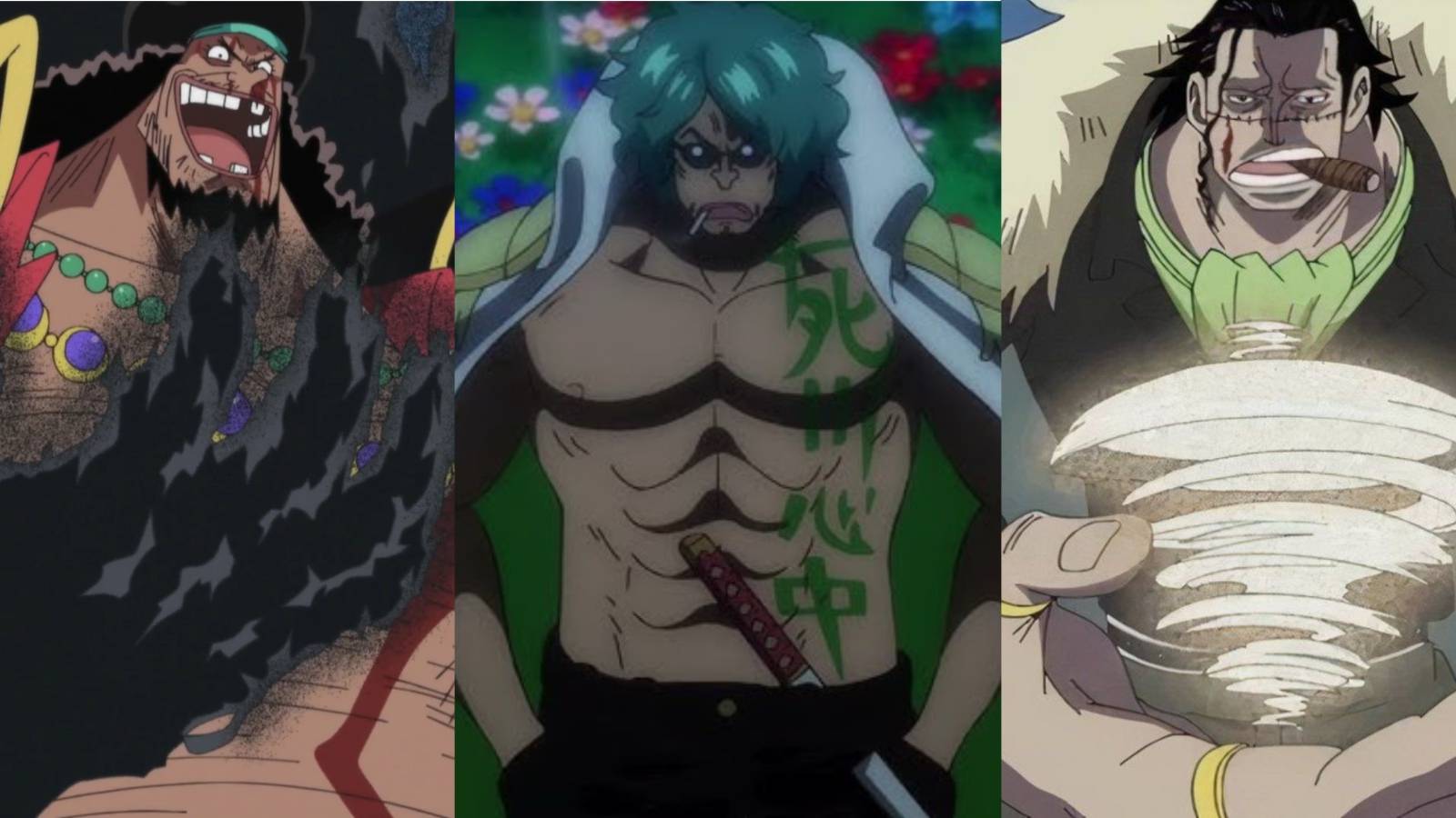 Admiral Ryokugyo and some of the One Piece Devil Fruits that can defeat him.