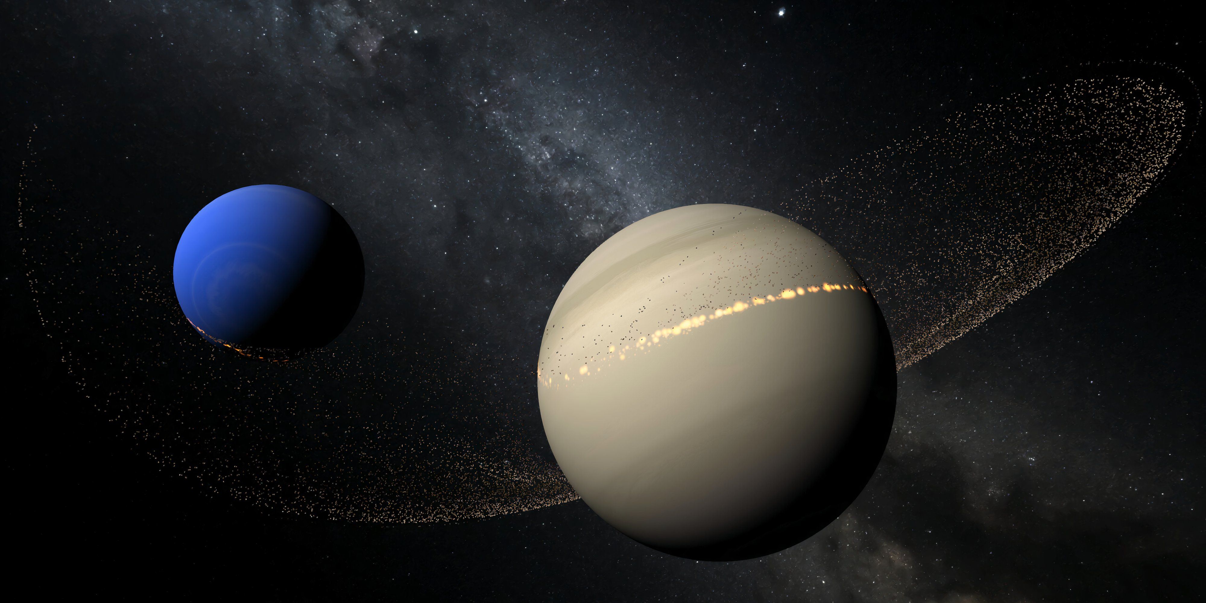 7 Science Fiction Games That Use Actual Science two planets orbiting each other