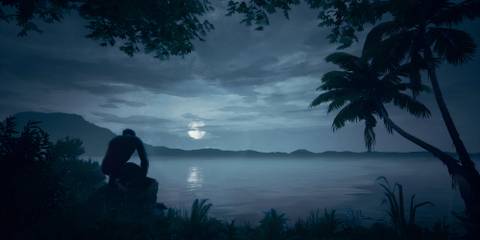 7 Science Fiction Games That Use Actual Science A Hominid looks at the moon at night across a lake