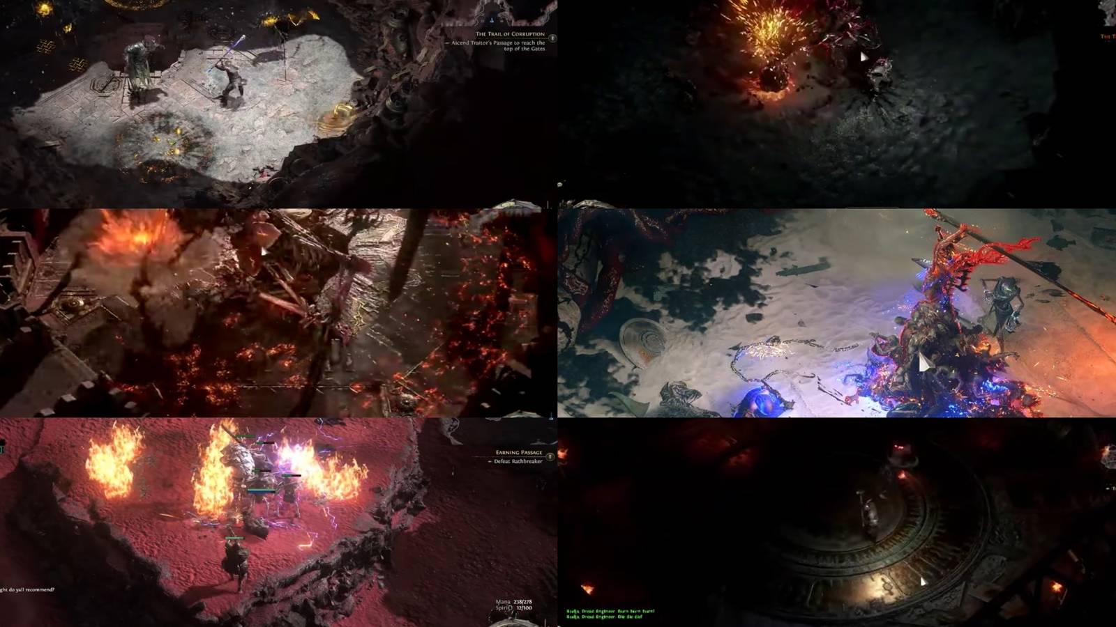 Path of Exile 2 Act 2 bosses mixed gameplay collage