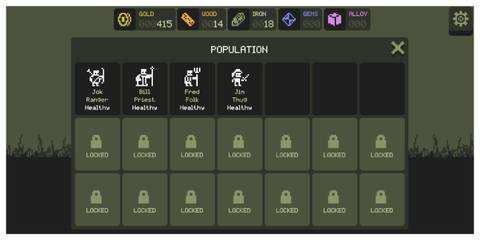 Tinyfolks - Steam Screenshot (Population Menu)