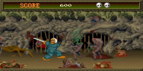 Splatterhouse - swinging machete