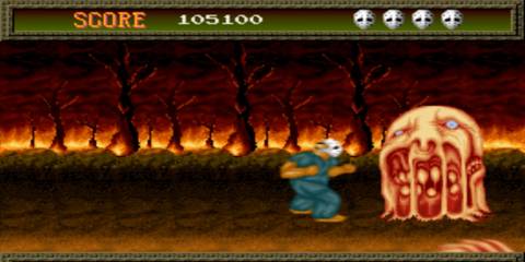 Splatterhouse - hell chaos boss fight