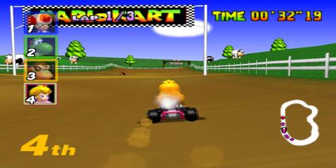 peach heading towards the finish