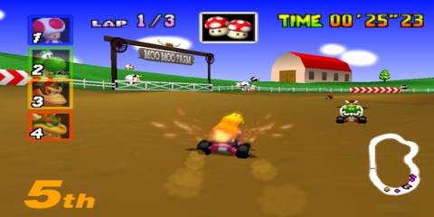 peach using a triple mushroom