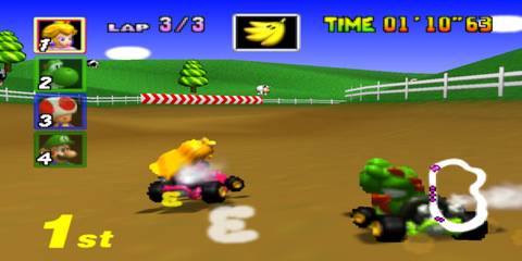 peach and yoshi battling