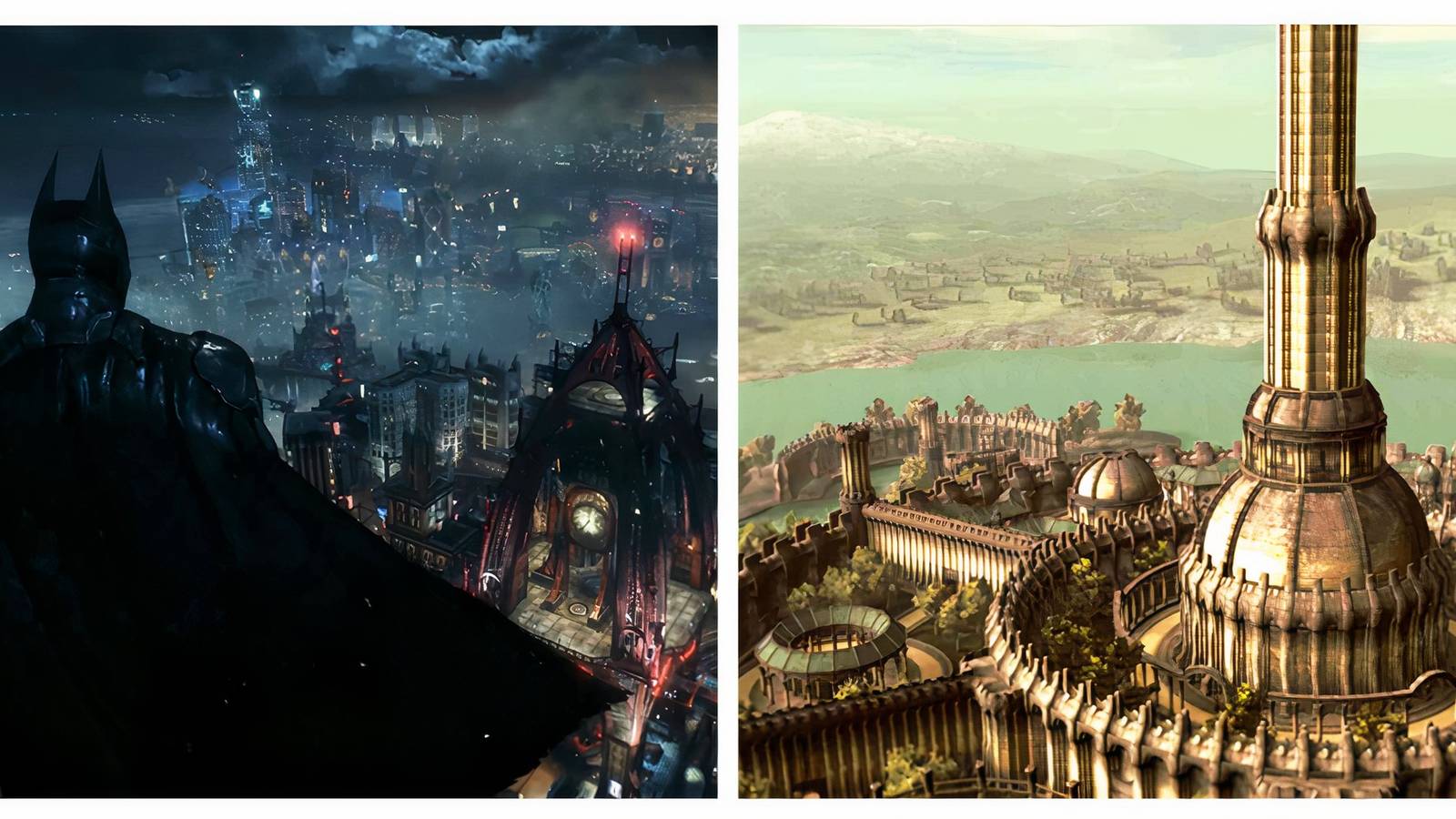 Most Iconic Cities In Open-World Games batman arkham asylum oblivion imperial city