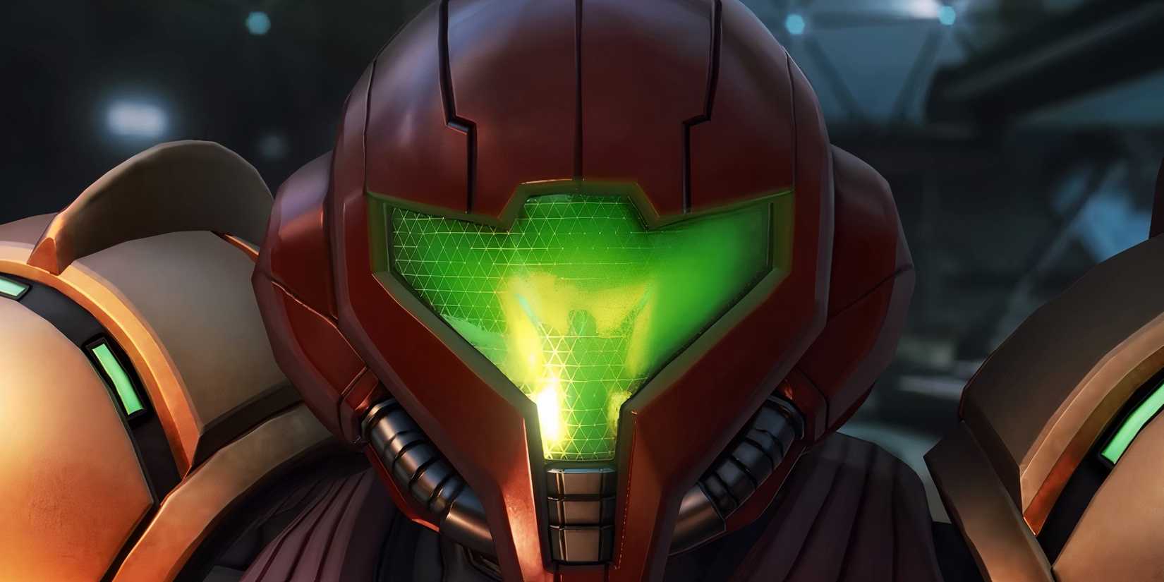 close shot of samus