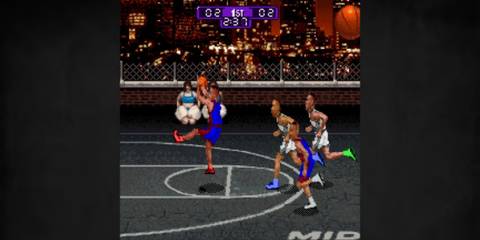 NBA Hangtime rooftop game