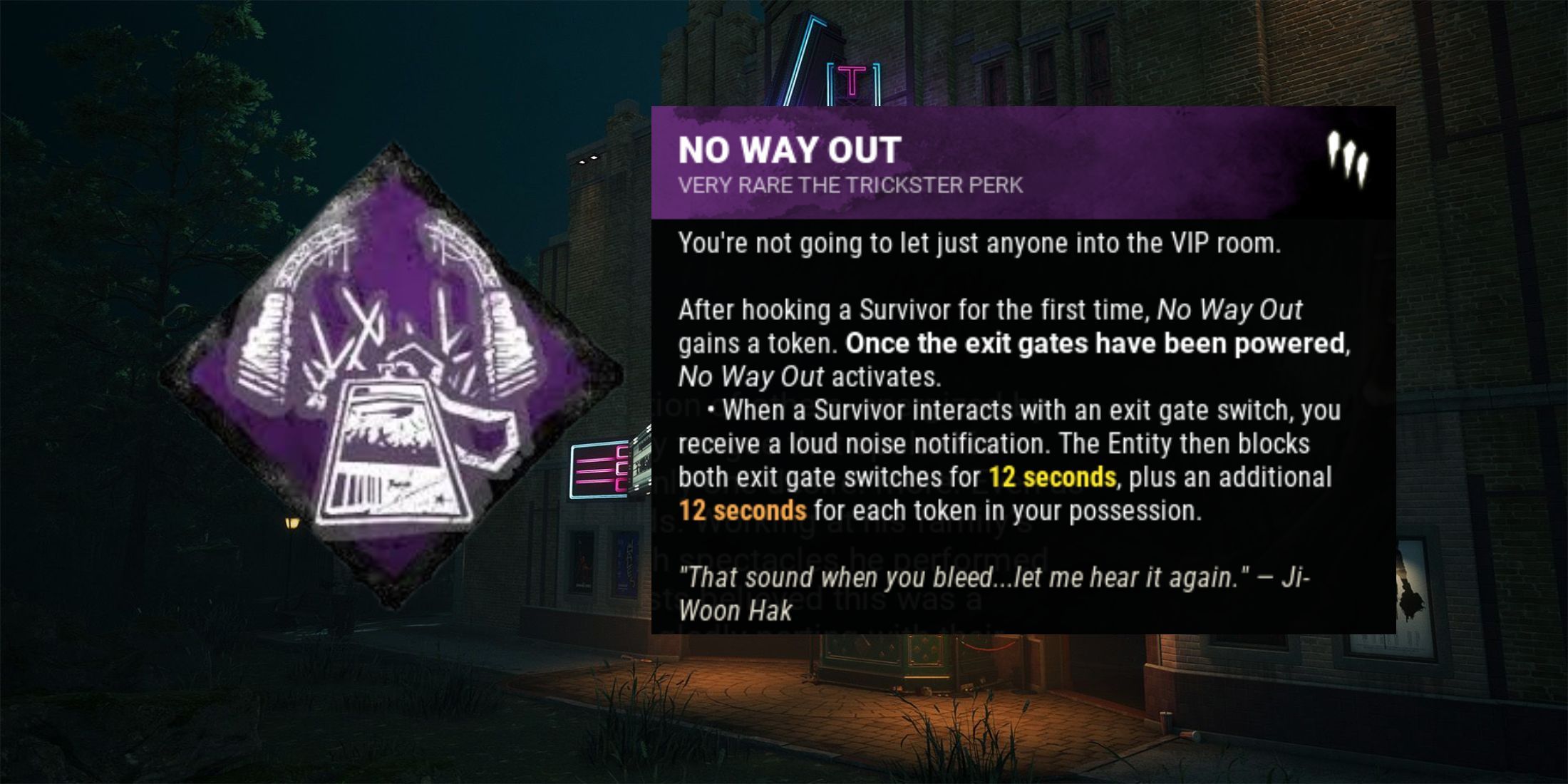 No Way Out Dead by Daylight perk