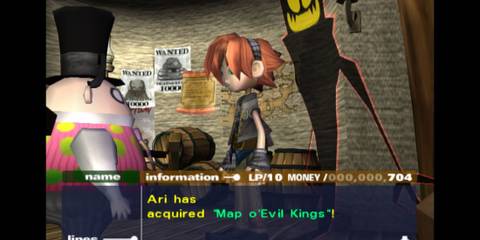 Okage Shadow King acquiring the map o' evil kings