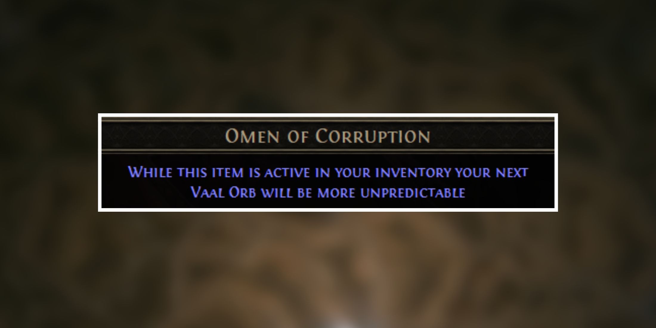 omen of corruption in poe 2