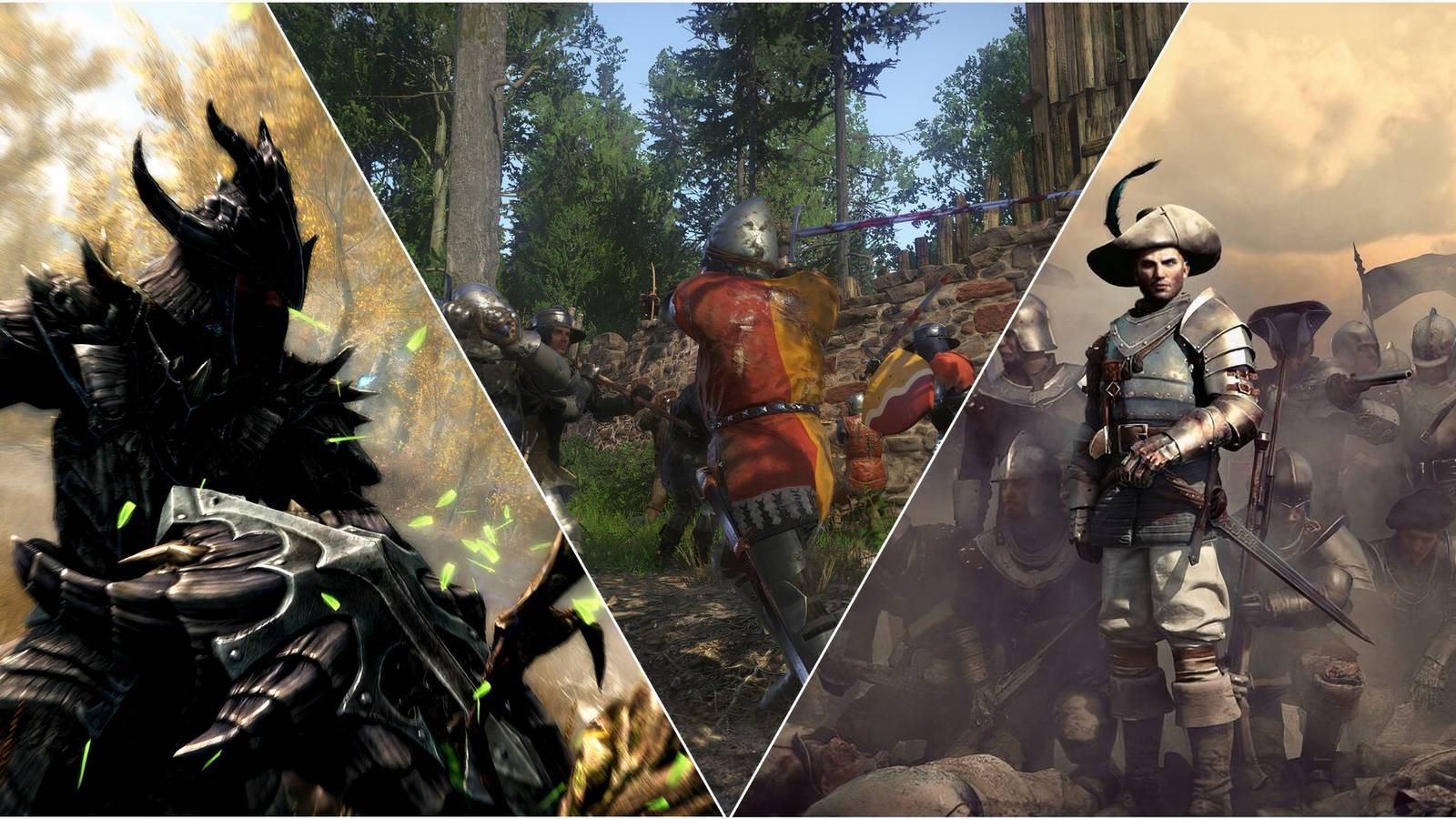 Open World games featuring Warring Kingdoms Skyrim, Kingdom Come Deliverance, Greedfall