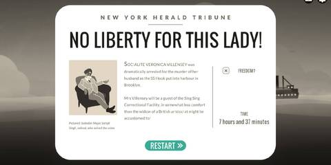 Overboard game over newspaper reporting protag's arrest