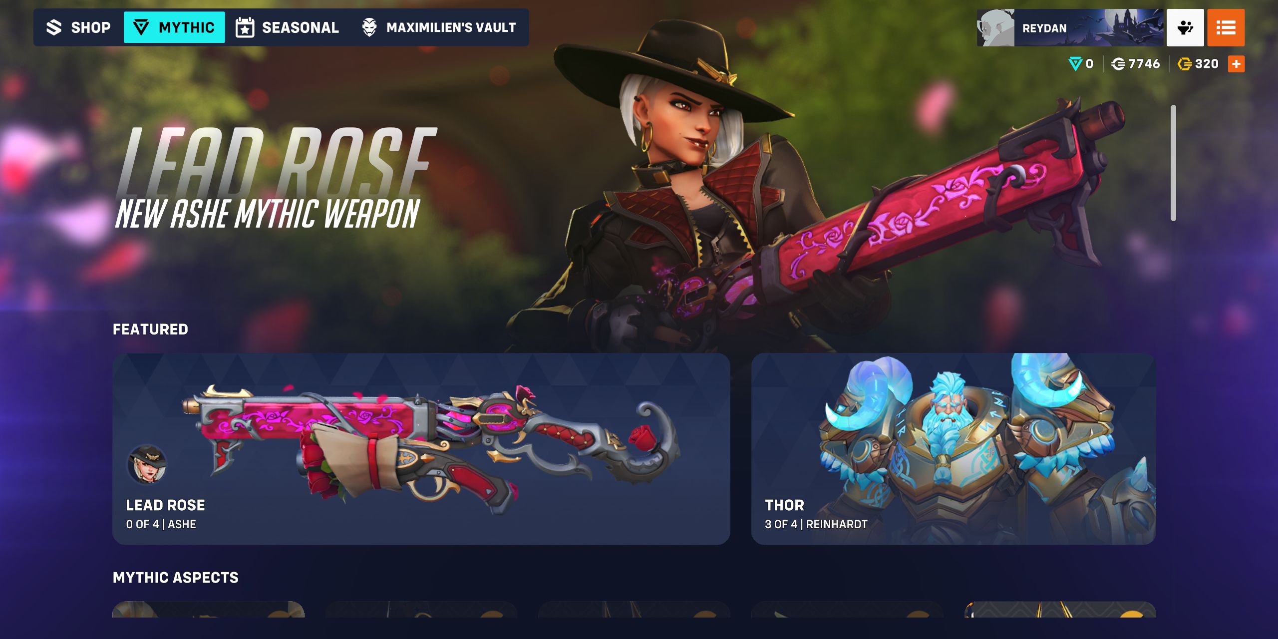 Overwatch 2 Season 14 Mythic Weapon Skin for Ashe Available Now