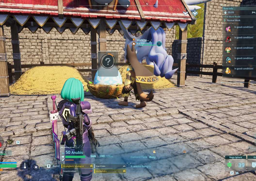 Palworld - Breeding Frostallion and Anubis makes Huge Frozen Egg