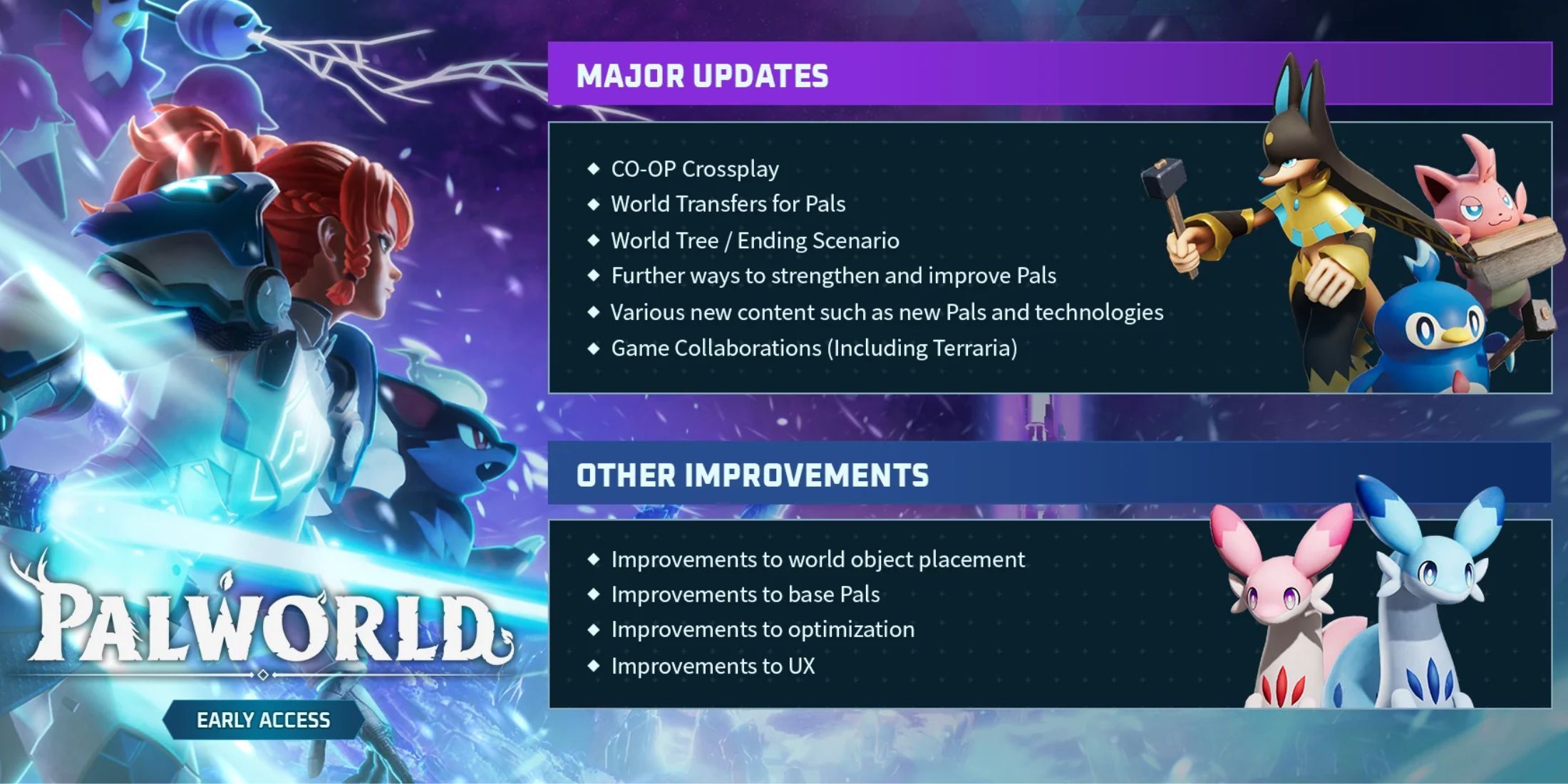 Palworld Early Access Roadmap