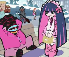 Panty and Stocking with Garterbelt Stocking on date with demon