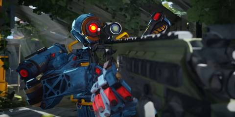 Apex Legends pathfinder in Apex Legends holding a longbow