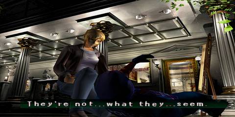 aya talking to a downed officer in parasite eve 2