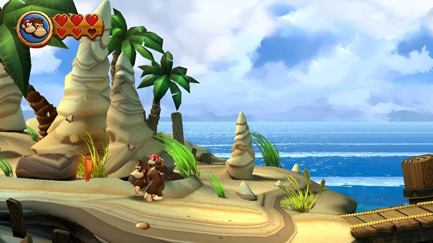 Image of the first puzzle piece in Peaceful Pier in Donkey Kong Country Returns HD