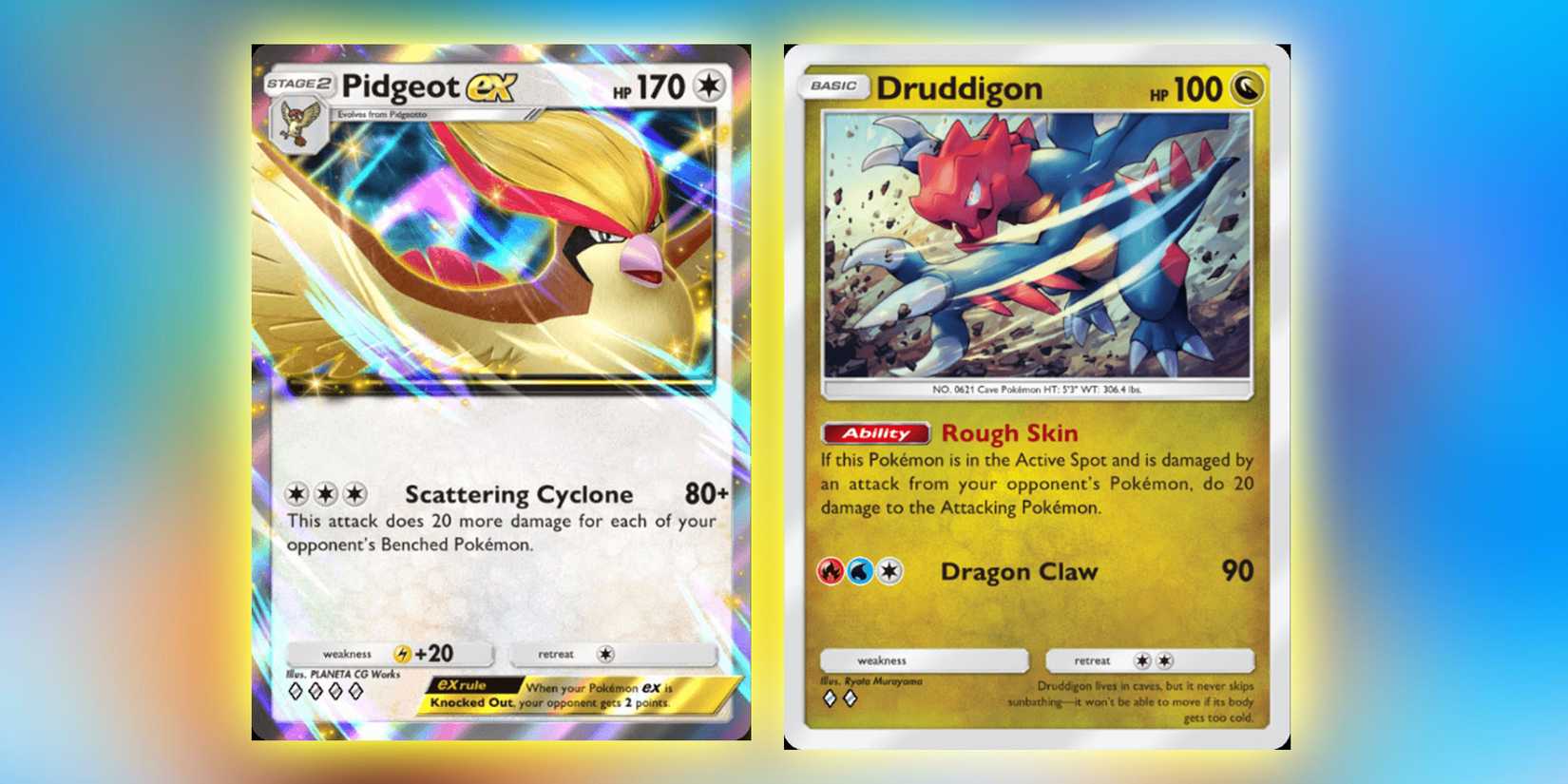 pidgeot ex and druddigon