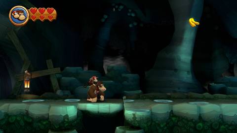 Image of the location of puzzle piece 2 in Donkey Kong Country Returns HD