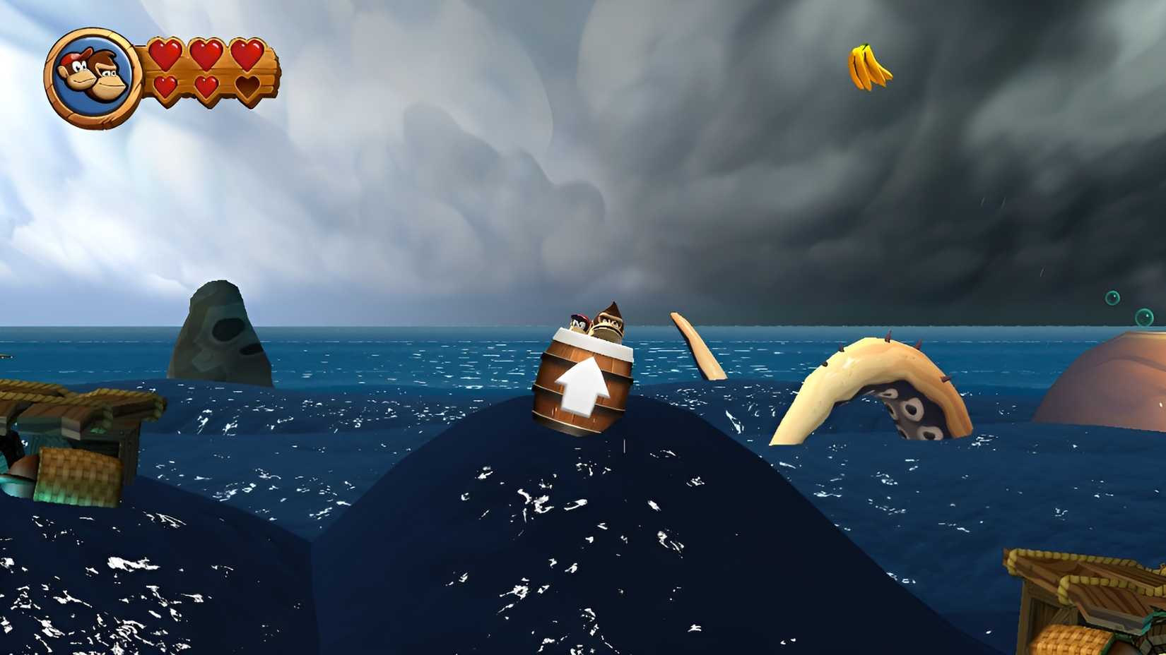 Image of the location of puzzle piece 3 in Donkey Kong Country Returns HD