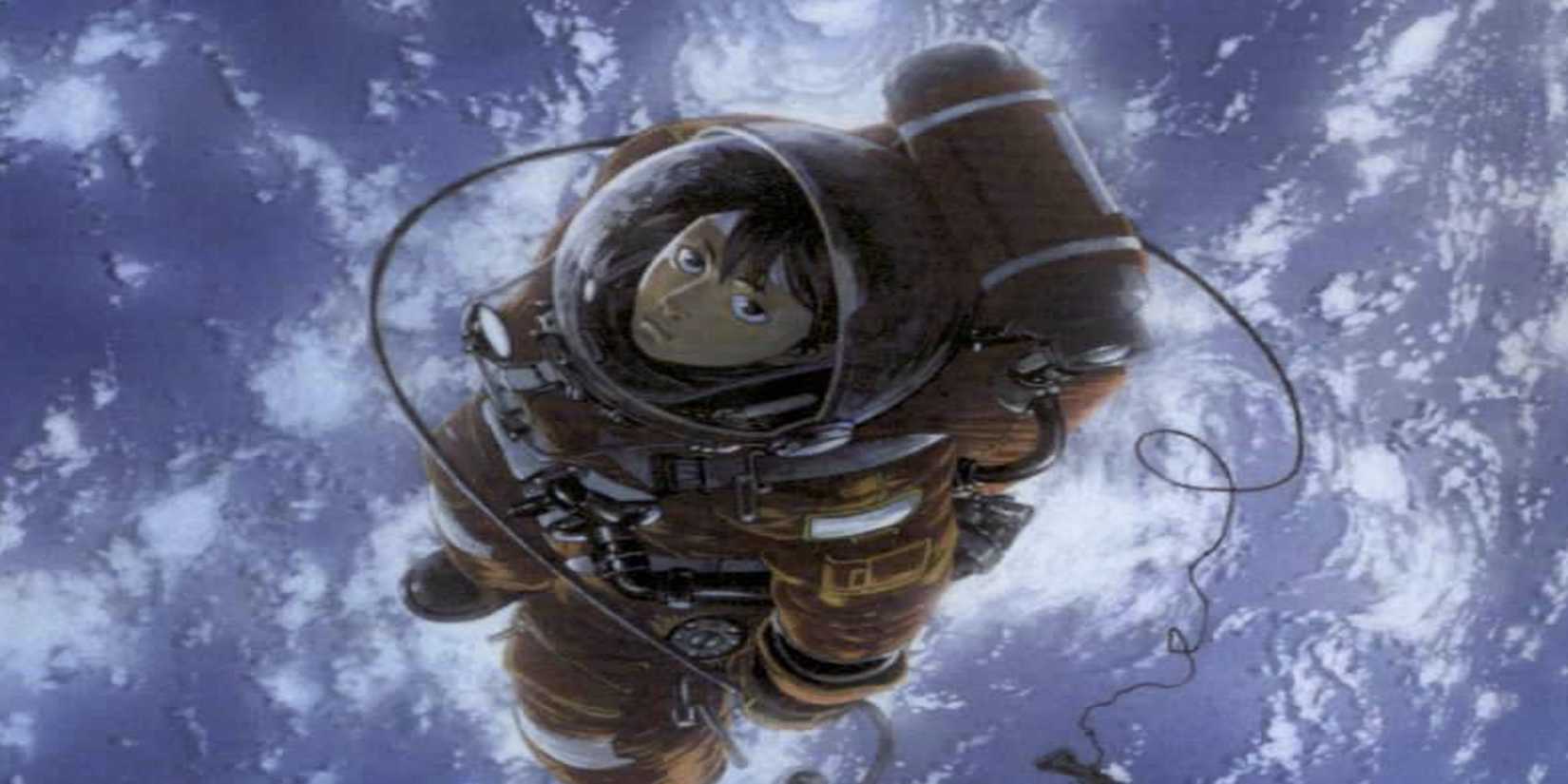 Planetes anime key visual featuring characters in space suits