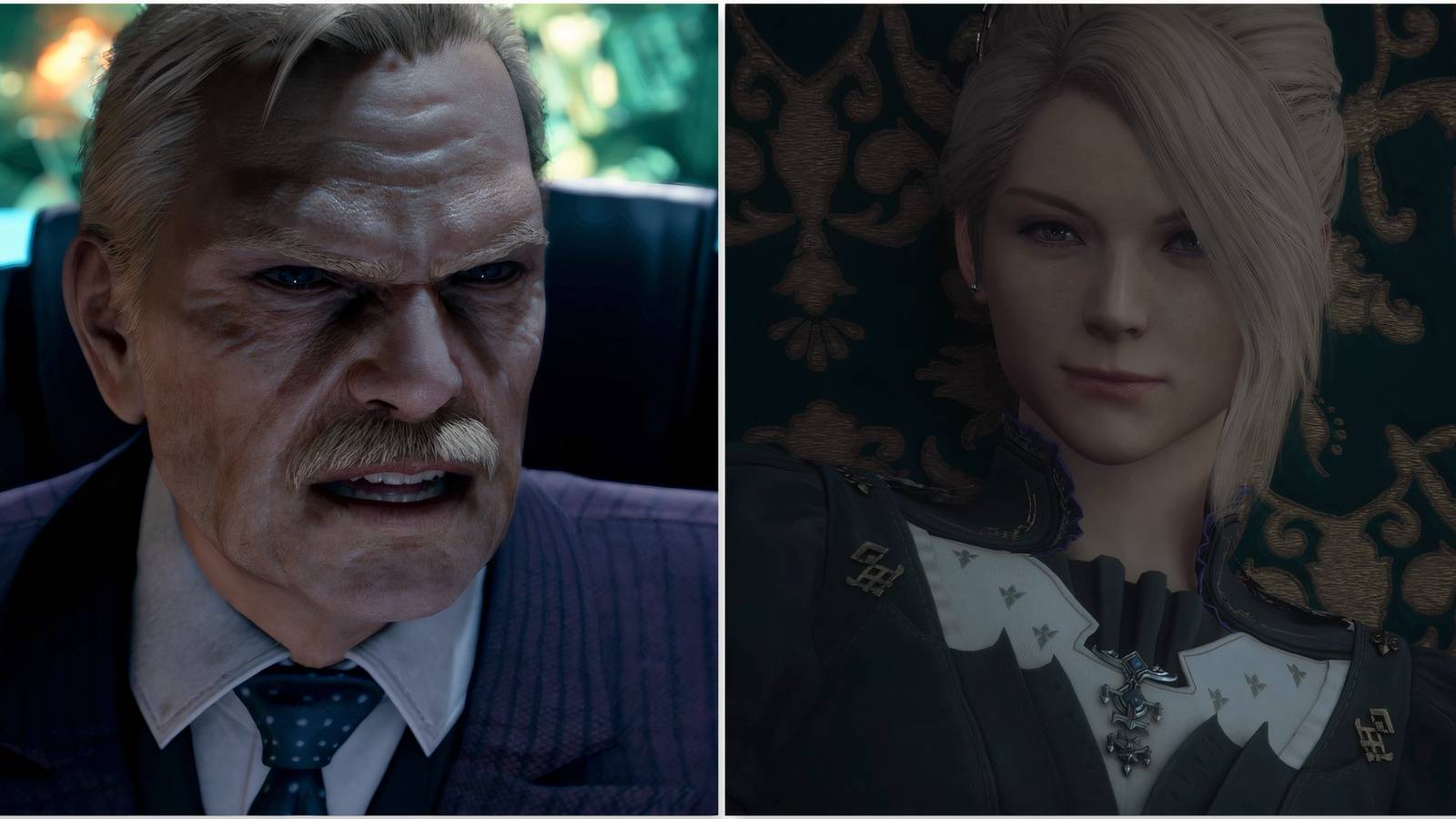 President Shinra in Final Fantasy 7 Remake and Anabella Rosfield inFinal Fantasy 16