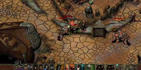 a battle scene from planescape: torment