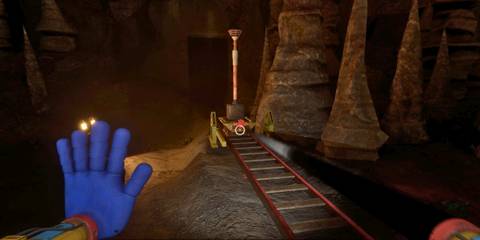 Pull The Minecart Near the Stone Pillars Poppy Playtime Chapter 4