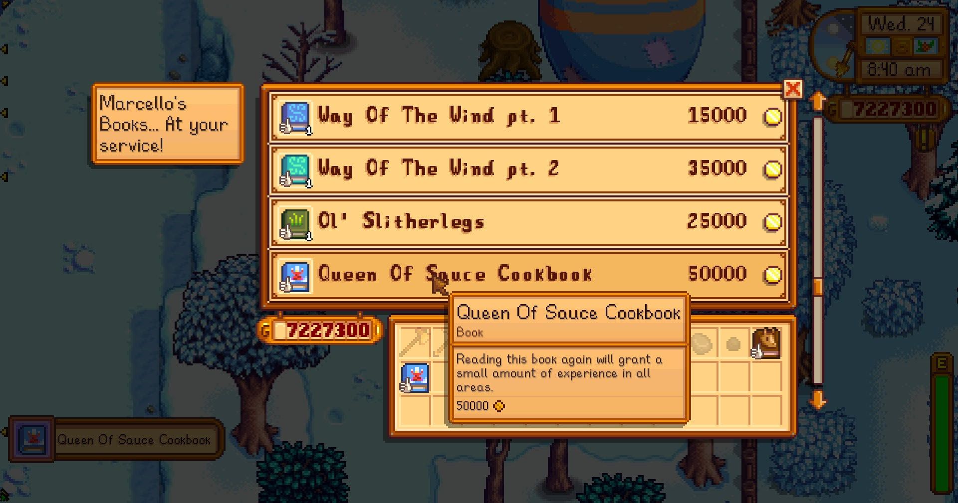 Queen of Sauce Cookbook Stardew Valley