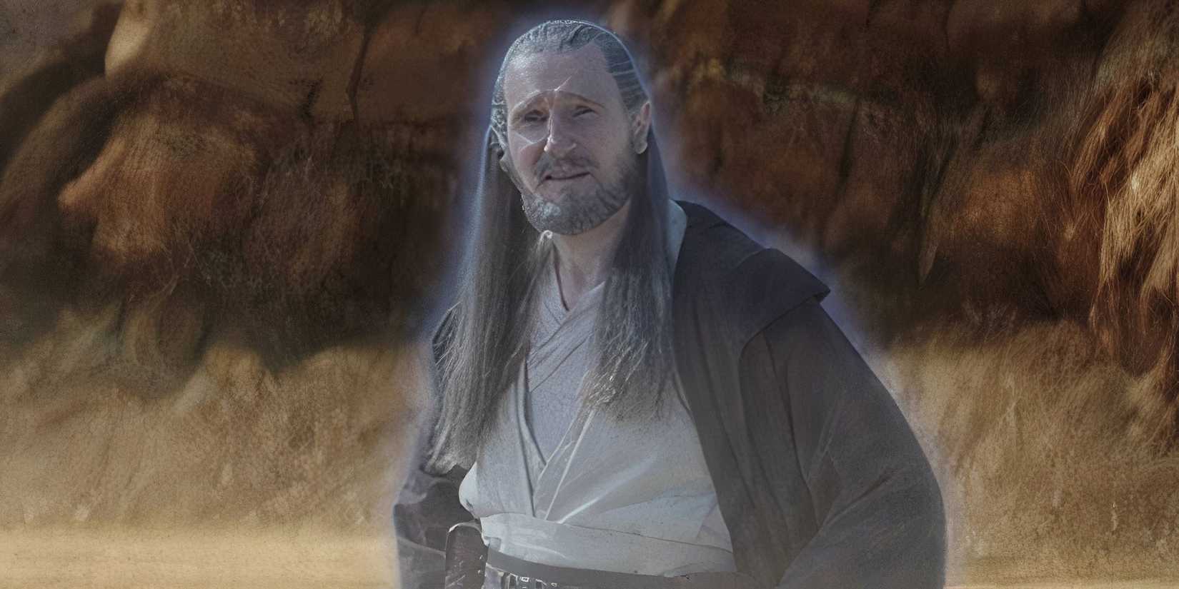 Qui-Gon Jinn Force ghost in the Kenobi finale
