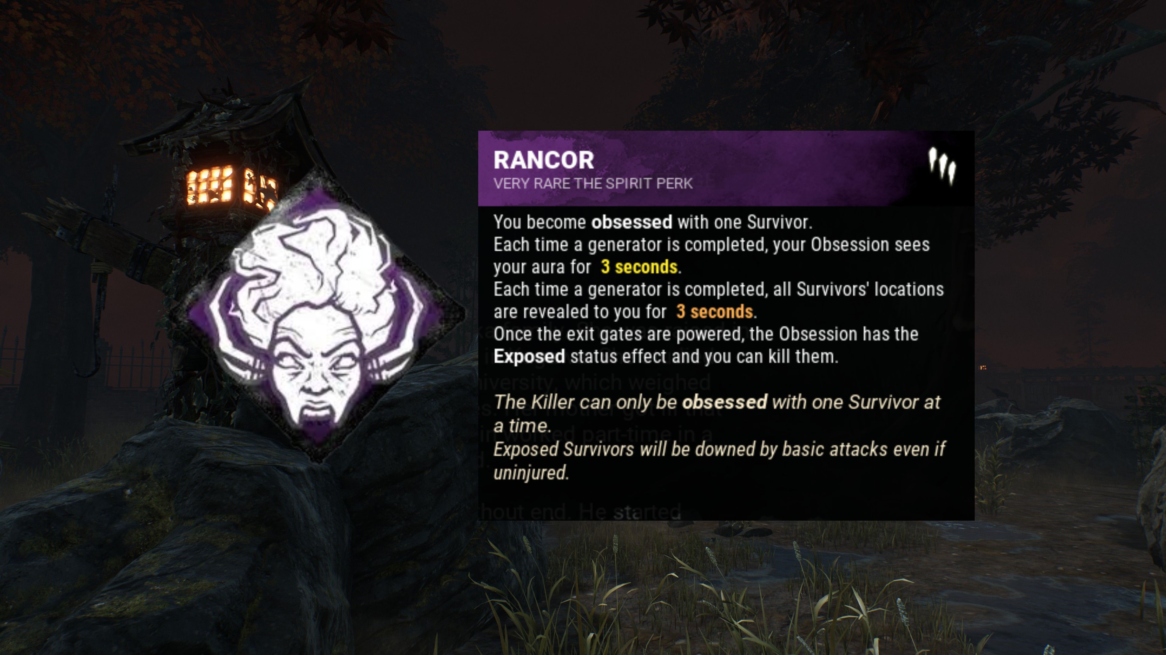 Rancor Dead by Daylight perk