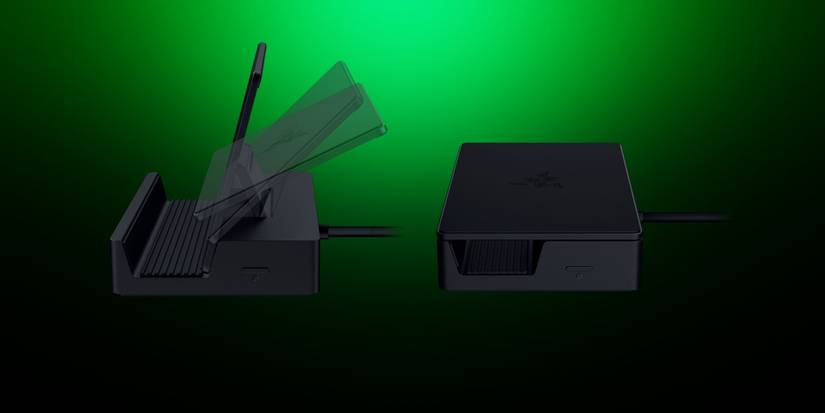 Razer Handheld Dock Chroma showcasing the adjustable backplate